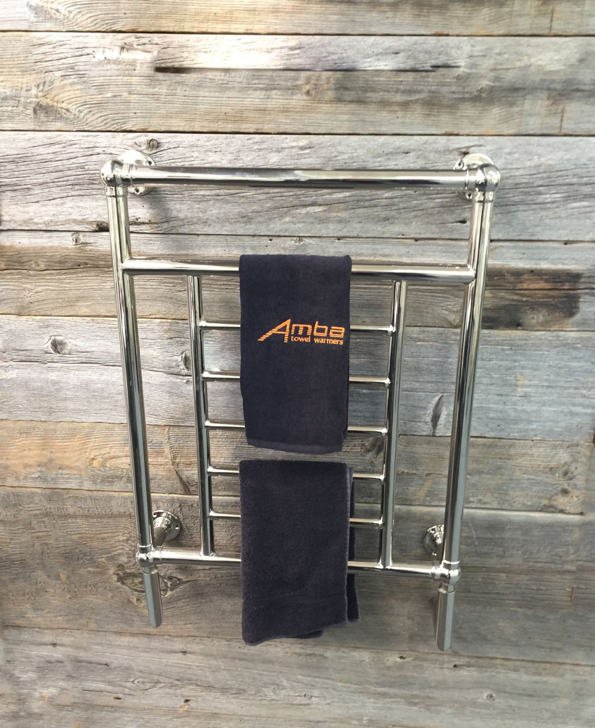 Amba T-2536PN Amba Traditional Model T-2536 8 Bar Hardwired Towel Warmer in Polished Nickel - T-2536PN