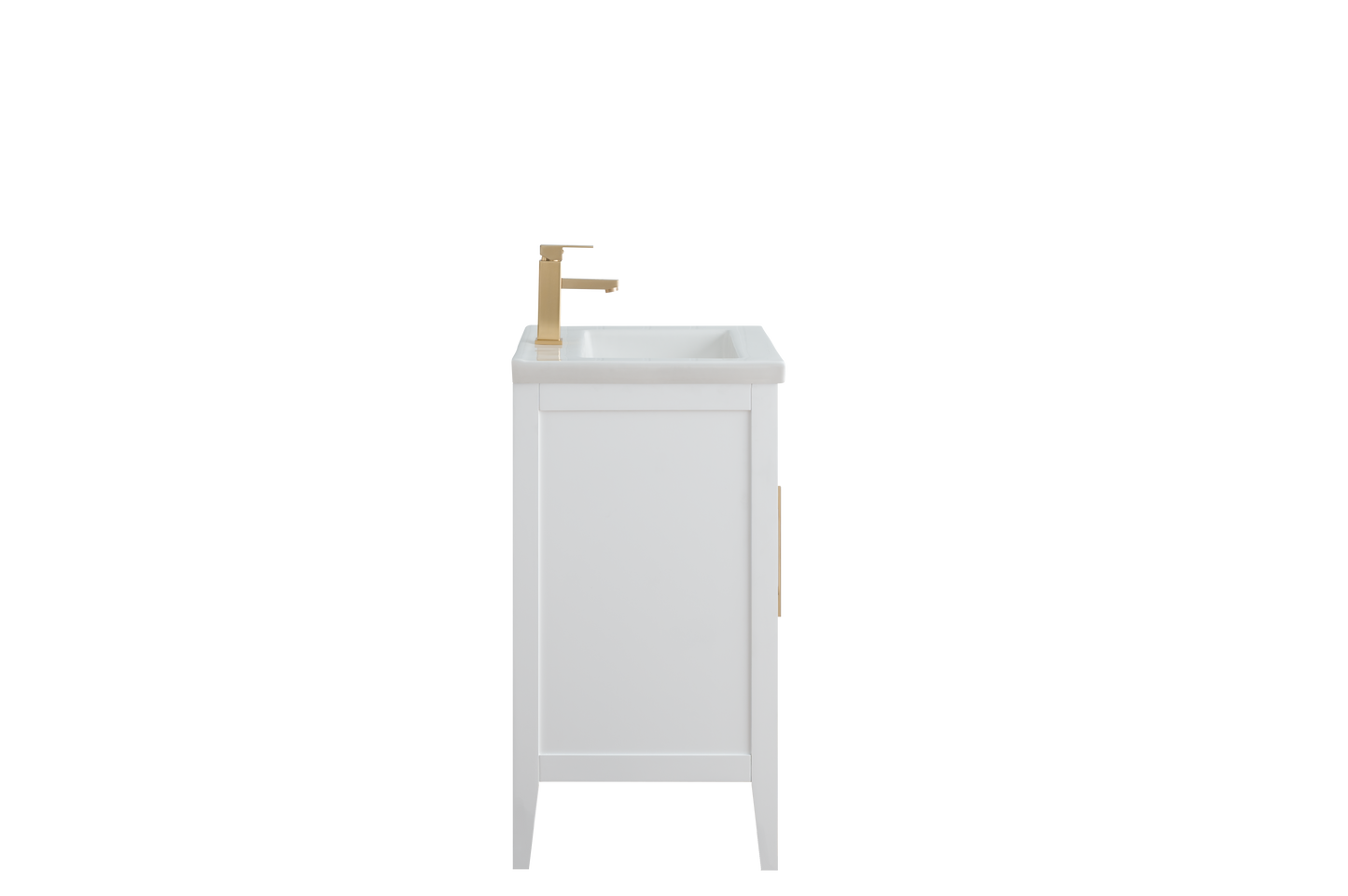 24 Inch Single Sink Bathroom Vanity in White with Ceramic Top - Vanity Art VA9024-W