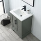 24 Inch Single Sink Bathroom Vanity in Vintage Green with Ceramic Sink and Countertop - Vanity Art VA5024-VG