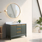 48 Inch Single Sink Bathroom Vanity in Vintage Green with Marble Countertop - Vanity Art VA8048-VG