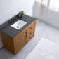 42 Inch Single Sink Bathroom Vanity in Tan with Limestone Top - Vanity Art VA7042-T-BT