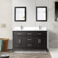 72 Inch Single Sink Bathroom Vanity in Espresso with White Marble Countertop - Vanity Art VA1072DE