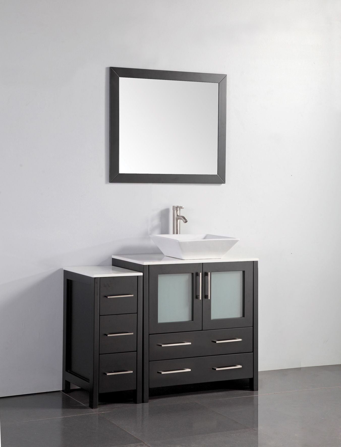 42 Inch Single Sink Bathroom Vanity in Espresso with Marble Countertop - Vanity Art VA3130-42E