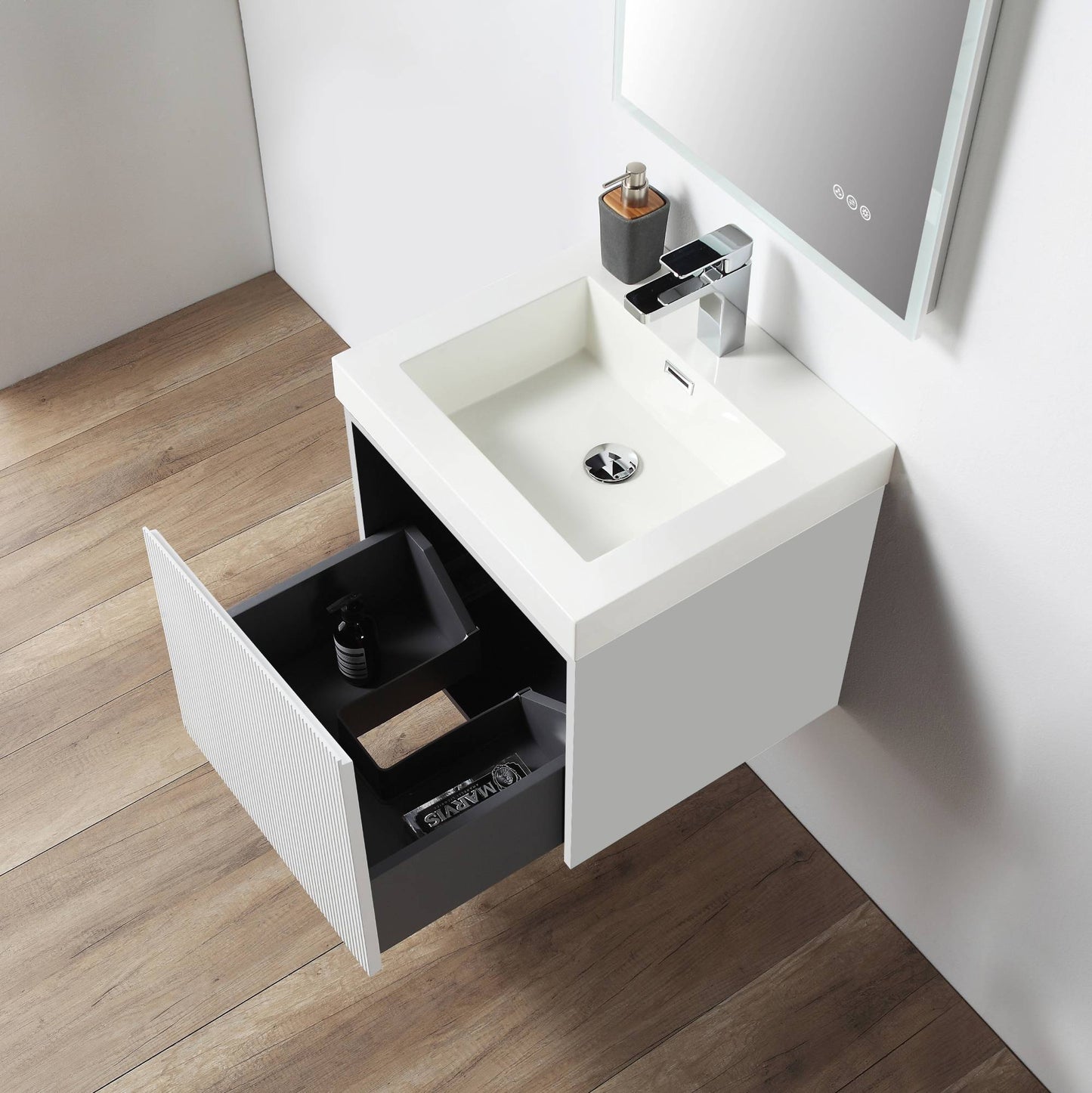 Blossom 028 20 01 A Blossom 20" Floating Bathroom Vanity with Sink - Matte White 028 20 01 A