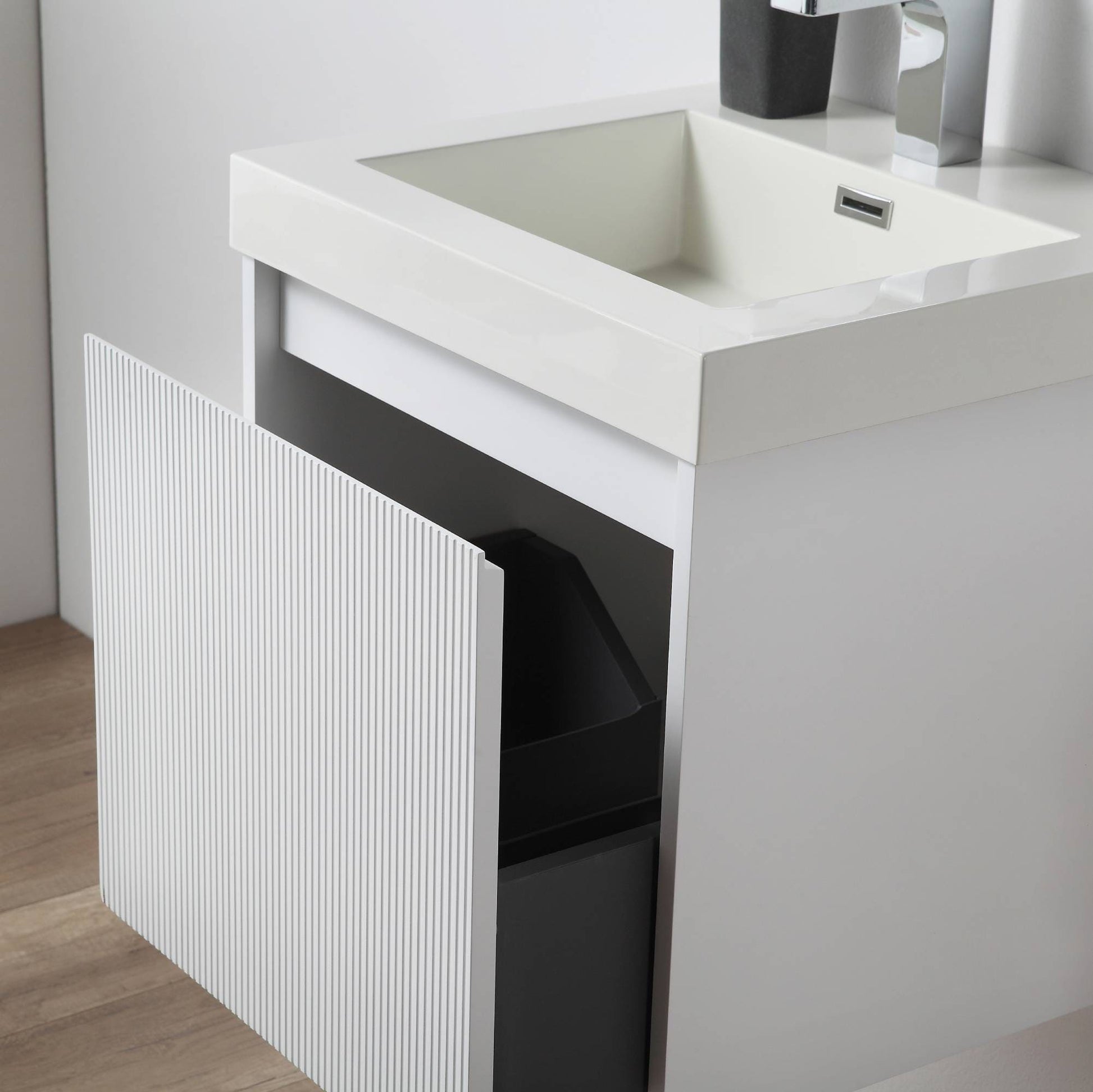 Blossom 028 20 01 A Blossom 20" Floating Bathroom Vanity with Sink - Matte White 028 20 01 A