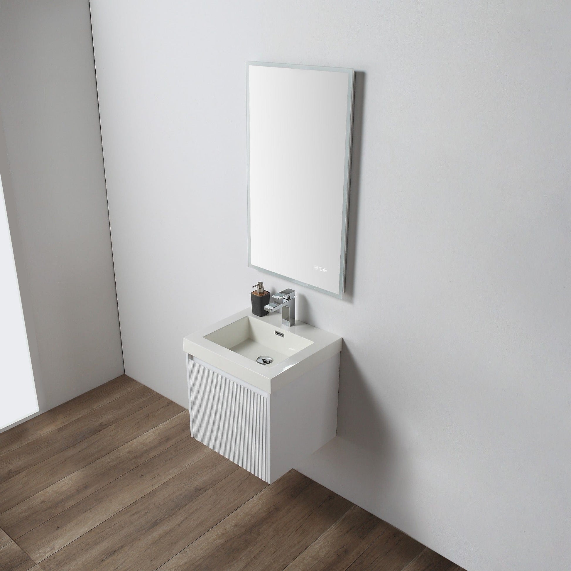 Blossom 028 20 01 A Blossom 20" Floating Bathroom Vanity with Sink - Matte White 028 20 01 A