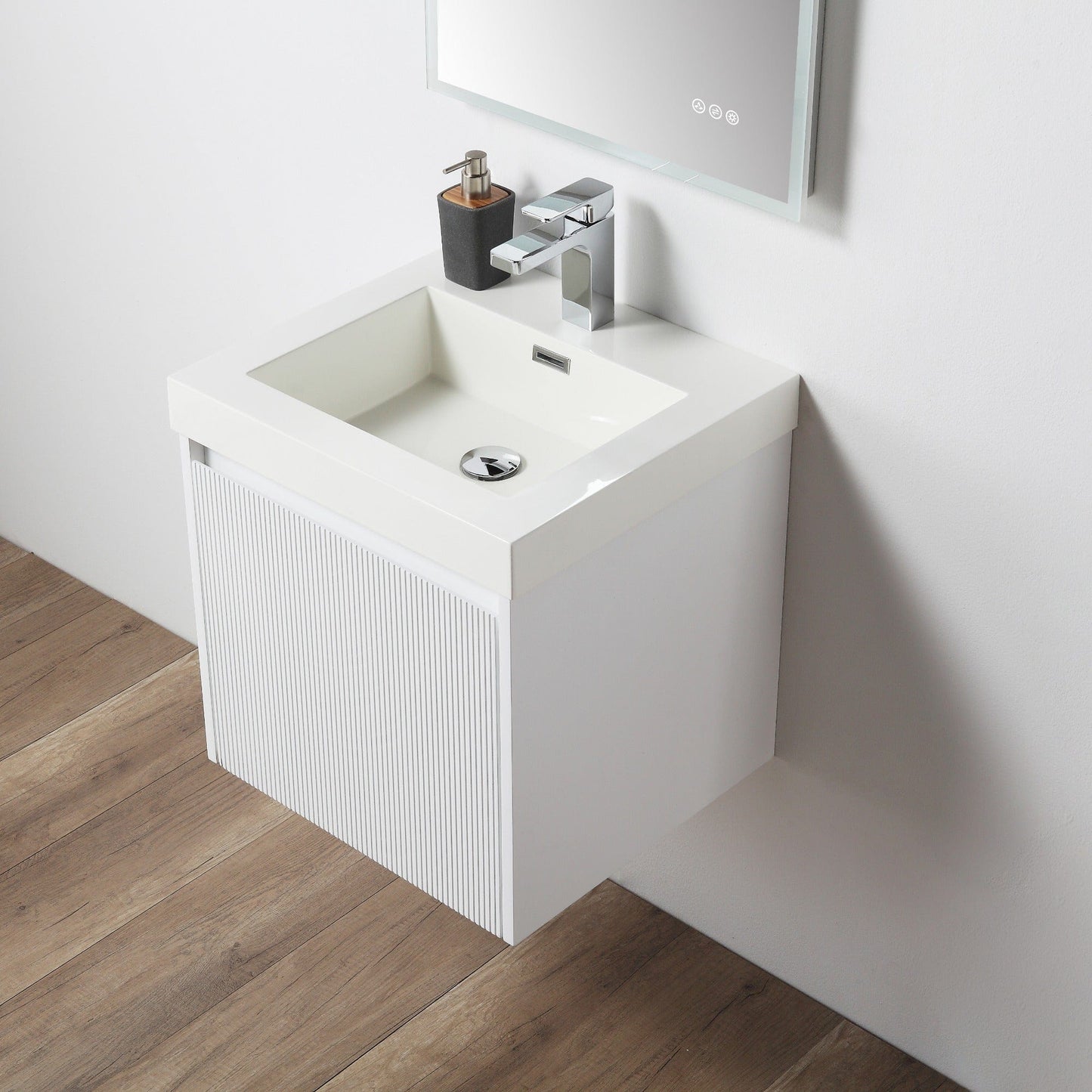 Blossom 028 20 01 A Blossom 20" Floating Bathroom Vanity with Sink - Matte White 028 20 01 A