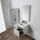 Blossom 028 20 01 A SC Blossom 20" Floating Bathroom Vanity with Sink & Side Cabinet - Matte White 028 20 01 A SC