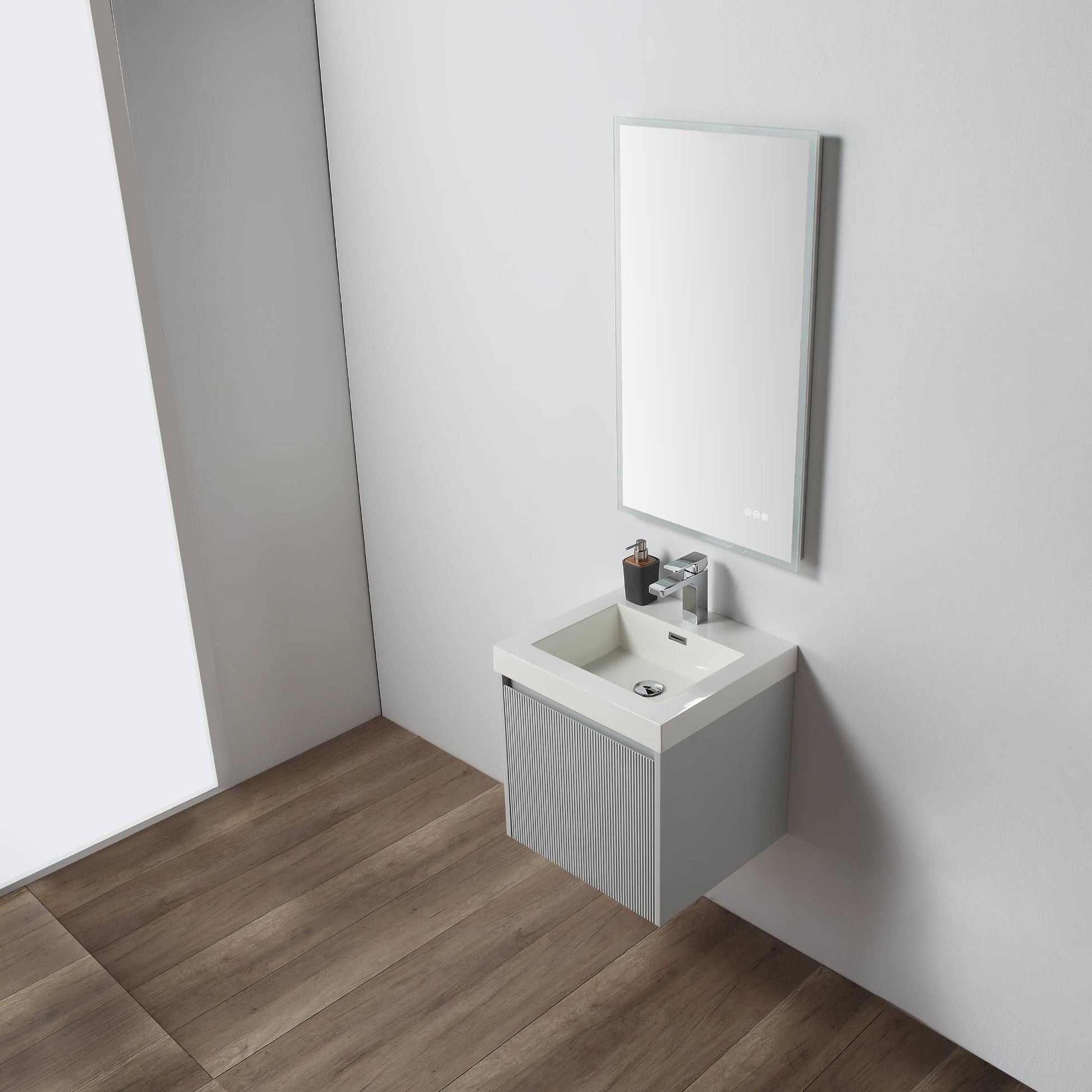 Blossom 028 20 15 A Blossom 20" Floating Bathroom Vanity with Sink - Light Gray 028 20 15 A