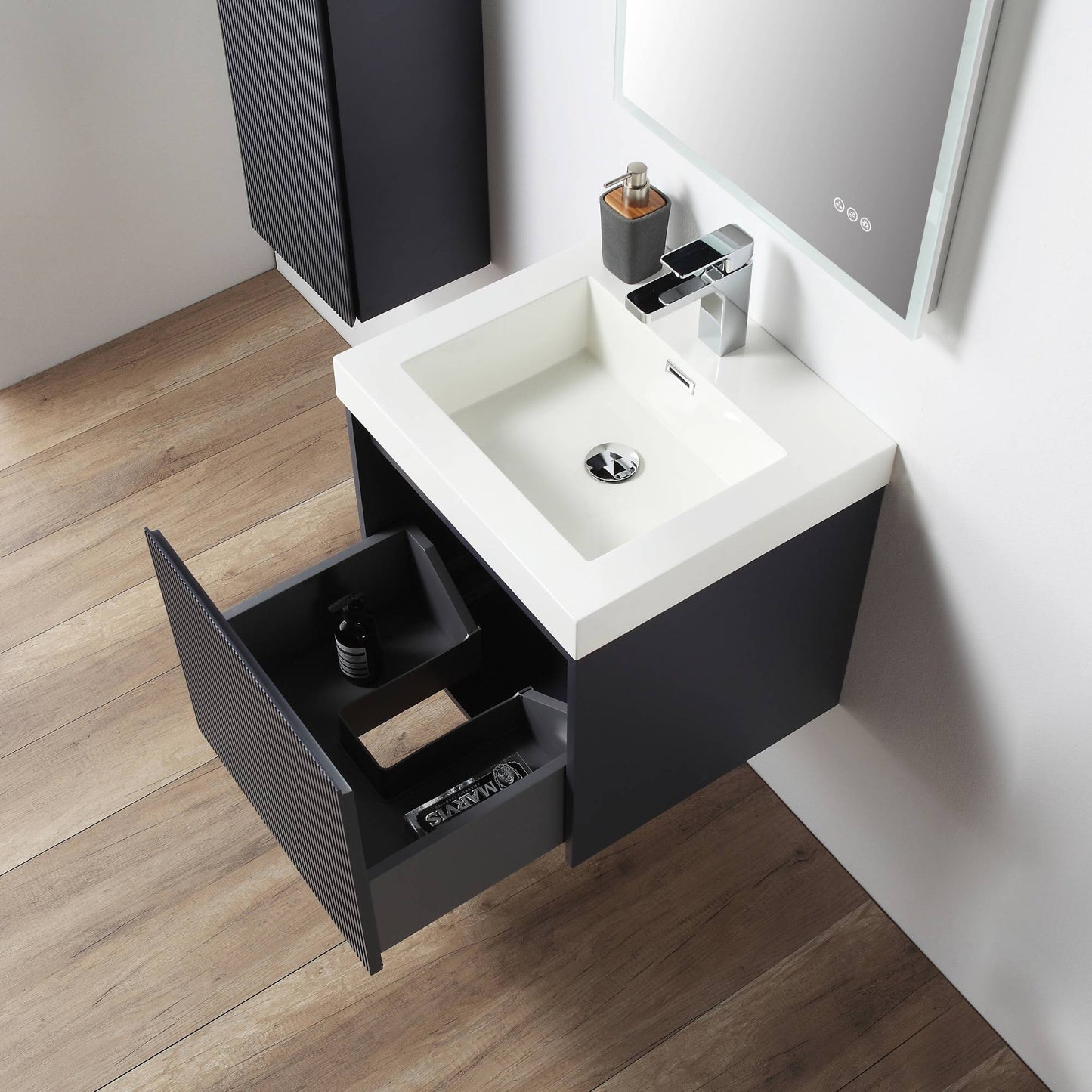 Blossom 028 20 26 A Blossom 20" Floating Bathroom Vanity with Sink - Night Blue 028 20 26 A