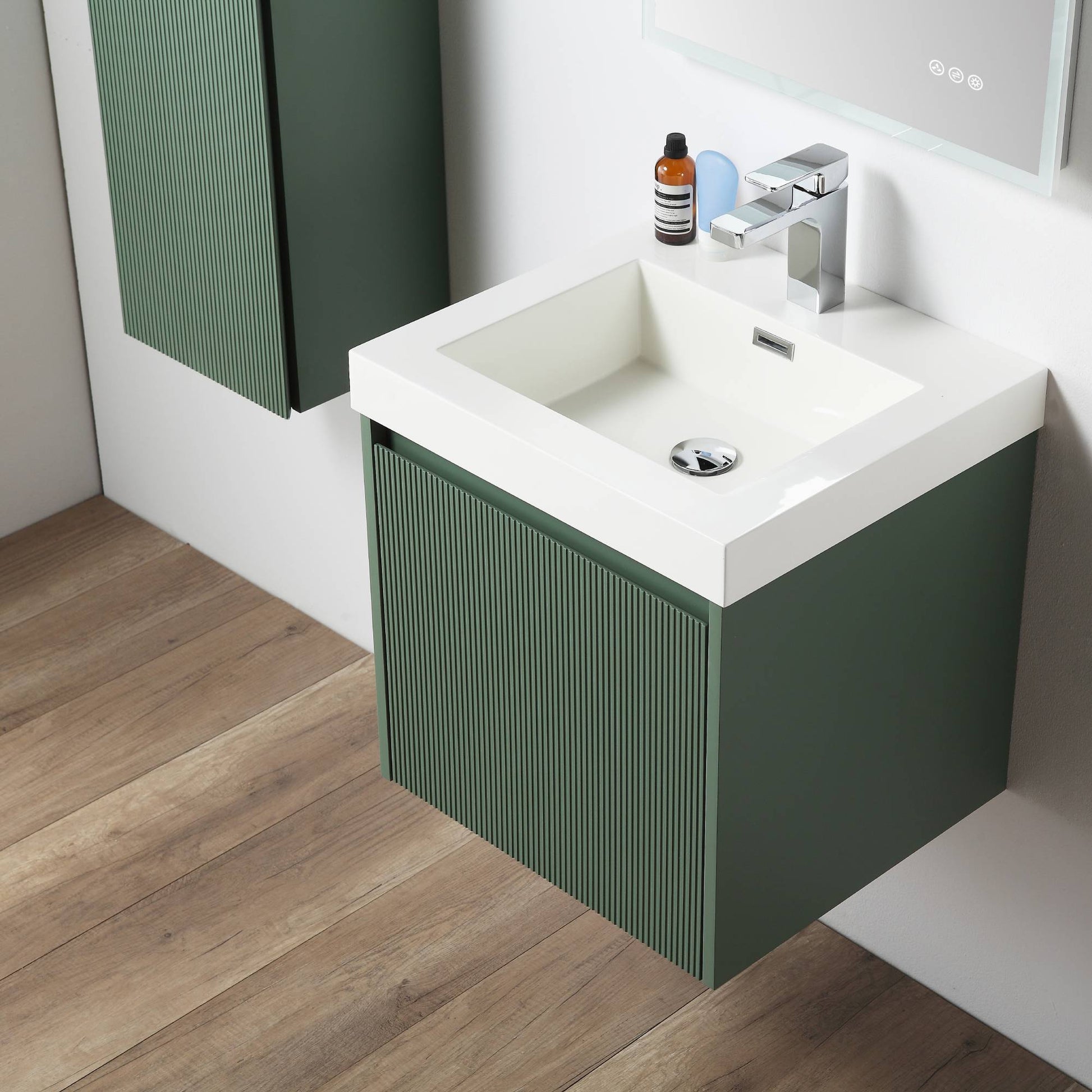 Blossom 028 20 27 A Blossom 20" Floating Bathroom Vanity with Sink - Aventurine Green 028 20 27 A