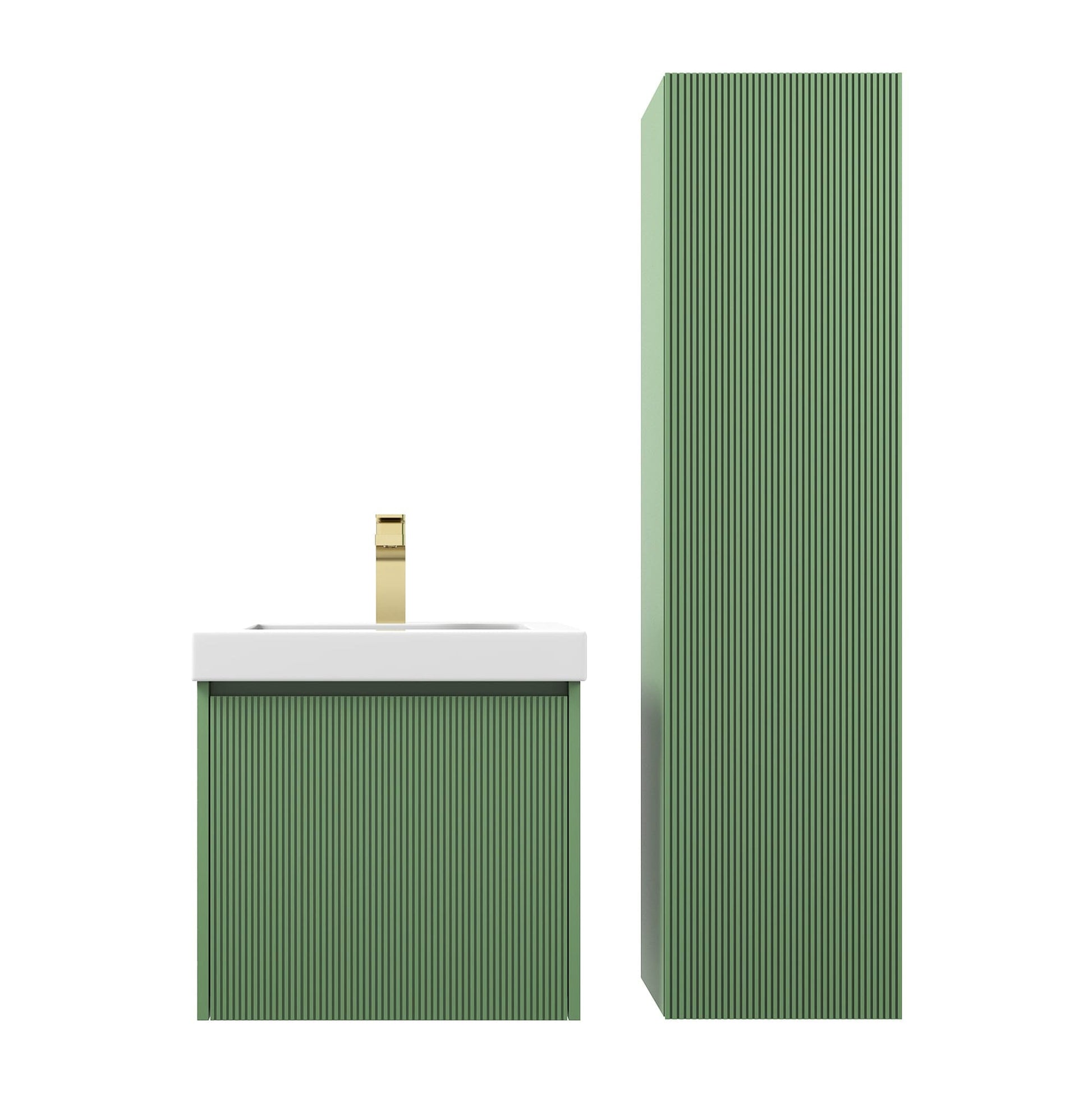 Blossom 028 20 27 A SC Blossom 20" Floating Bathroom Vanity with Sink & Side Cabinet - Aventurine Green 028 20 27 A SC