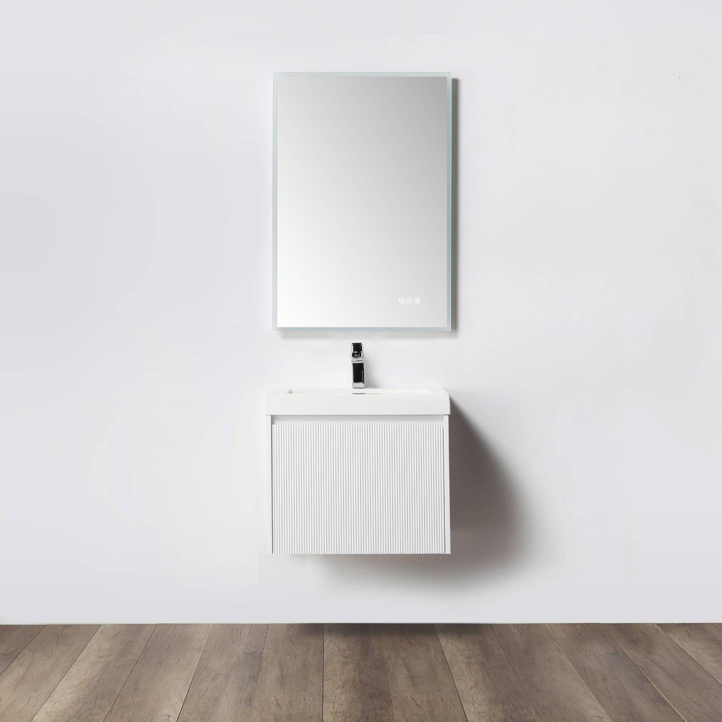 Blossom 028 24 01 A Blossom 24" Floating Bathroom Vanity with Sink - Matte White 028 24 01 A