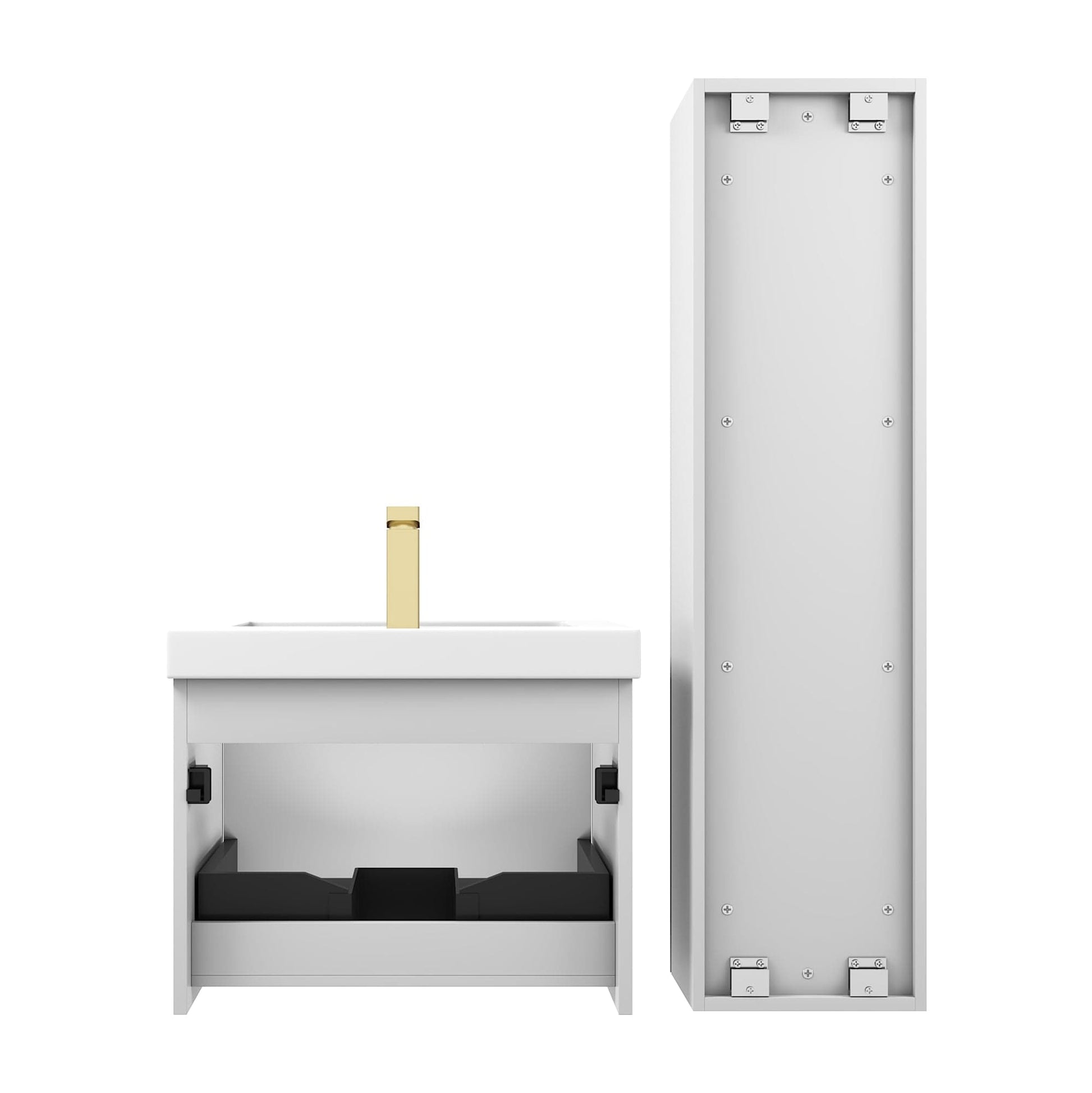 Blossom 028 24 15 A SC Blossom 24" Floating Bathroom Vanity with Sink & Side Cabinet - Light Gray 028 24 15 A SC