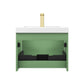 Blossom 028 24 27 A Blossom 24" Floating Bathroom Vanity with Sink - Aventurine Green 028 24 27 A