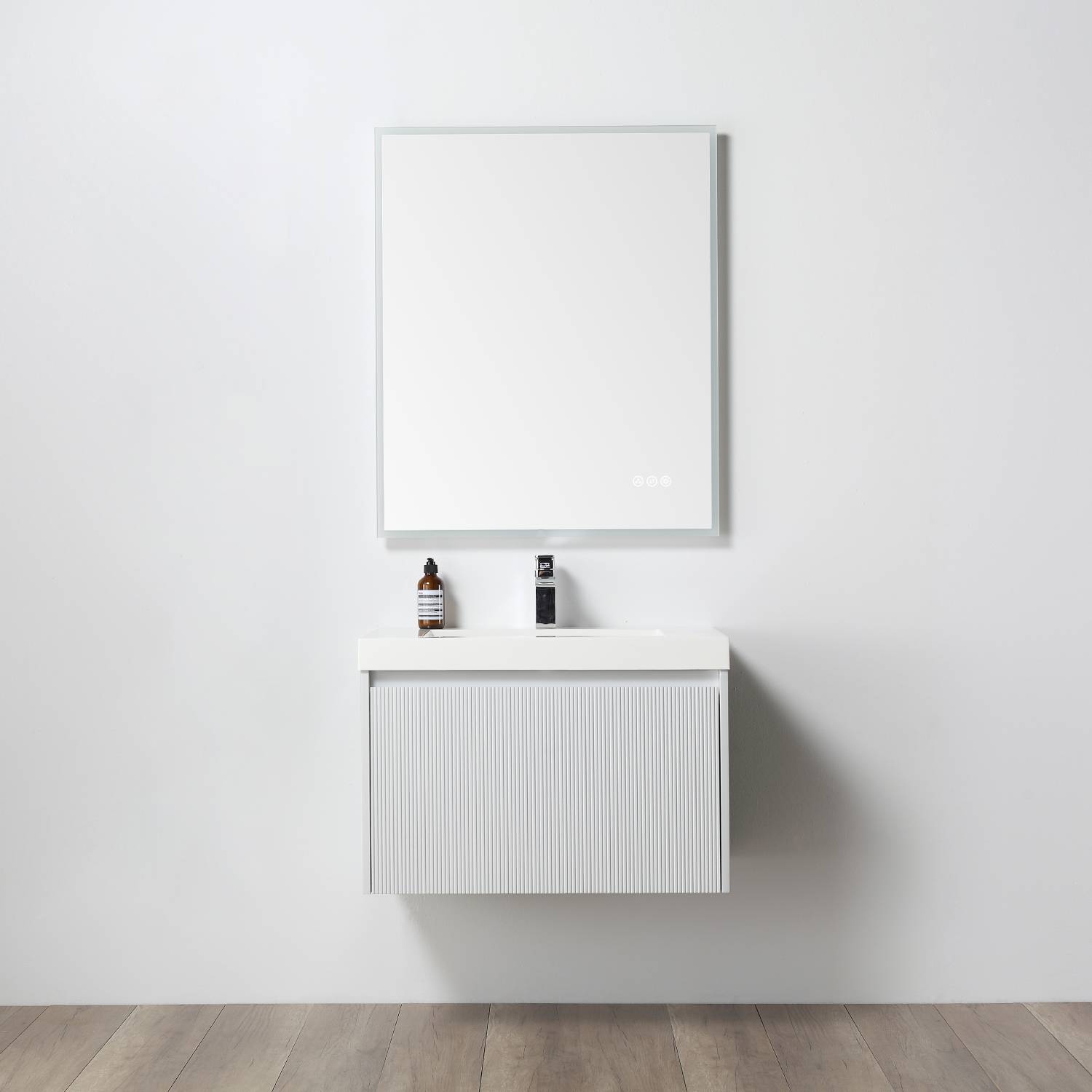 Blossom 028 30 01 A Blossom 30" Floating Bathroom Vanity with Sink - Matte White 028 30 01 A