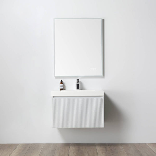 Blossom 028 30 01 A Blossom 30 Floating Bathroom Vanity with Sink - Matte White 028 30 01 A