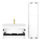 Blossom 028 30 01 A SC Blossom 30" Floating Bathroom Vanity with Sink & Side Cabinet - Matte White 028 30 01 A SC