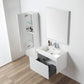 Blossom 028 30 01 A SC Blossom 30" Floating Bathroom Vanity with Sink & Side Cabinet - Matte White 028 30 01 A SC