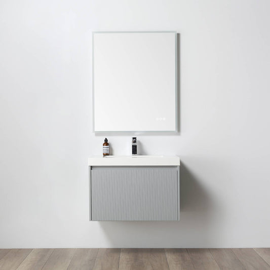 Blossom 028 30 15 A Blossom 30" Floating Bathroom Vanity with Sink - Light Gray 028 30 15 A