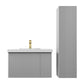 Blossom 028 30 15 A SC Blossom 30" Floating Bathroom Vanity with Sink & Side Cabinet - Light Gray 028 30 15 A SC