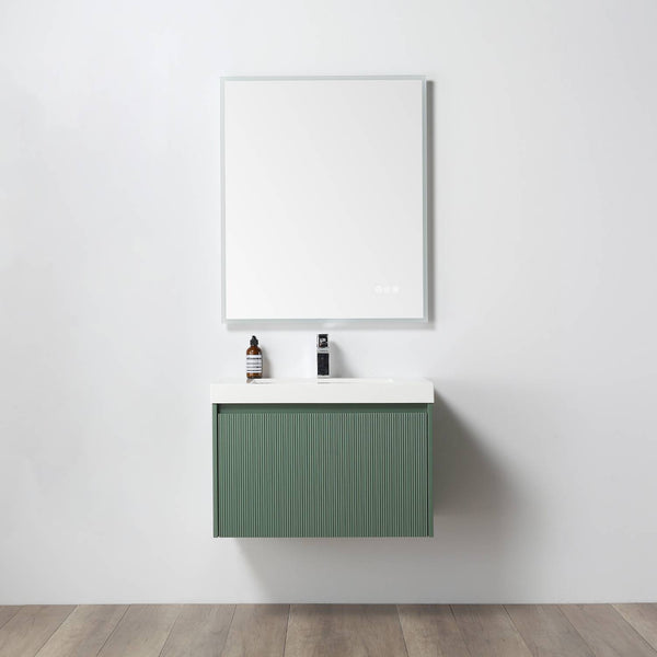 Blossom 028 30 27 A Blossom 30 Floating Bathroom Vanity with Sink - Aventurine Green 028 30 27 A