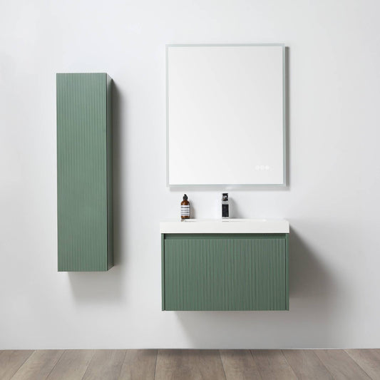 Blossom 028 30 27 A SC Blossom 30" Floating Bathroom Vanity with Sink & Side Cabinet - Aventurine Green 028 30 27 A SC