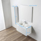 Blossom 028 36 01 A SC Blossom 36" Floating Bathroom Vanity with Sink & Side Cabinet - Matte White 028 36 01 A SC