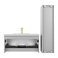 Blossom 028 36 15 A SC Blossom 36" Floating Bathroom Vanity with Sink & Side Cabinet - Light Gray 028 36 15 A SC