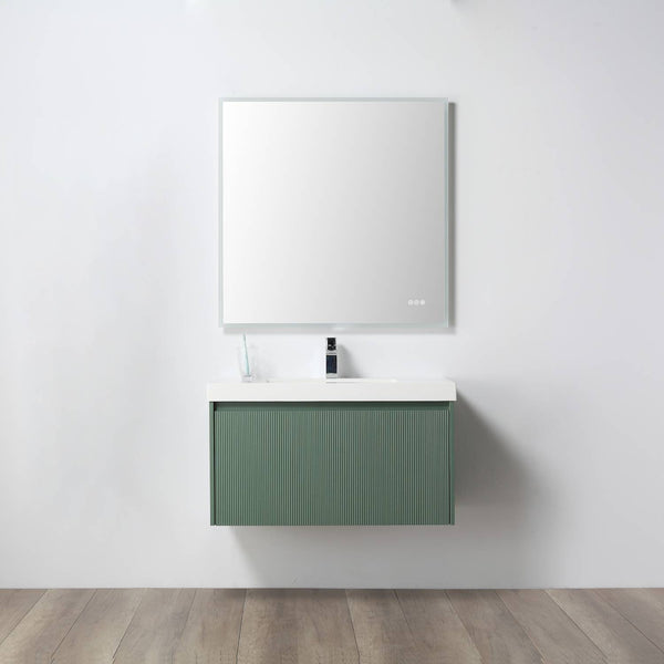 Blossom 028 36 27 A Blossom 36 Floating Bathroom Vanity with Sink - Aventurine Green 028 36 27 A