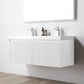 Blossom 028 48 01D A 2SC Blossom 48" Floating Bathroom Vanity with Double Sink & 2 Side Cabinets - Matte White 028 48 01D A 2SC