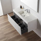 Blossom 028 48 01S A 2SC Blossom 48" Floating Bathroom Vanity with Single Sink & 2 Side Cabinets - Matte White 028 48 01S A 2SC