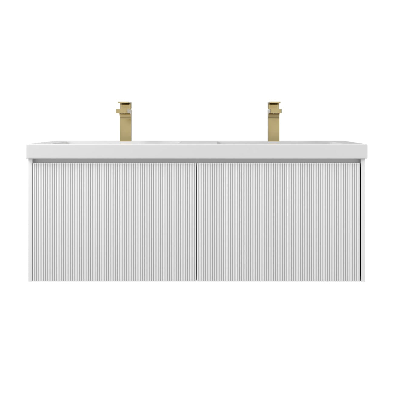 Blossom 028 48D 01 A Blossom 48" Floating Bathroom Vanity with Double Sink - Matte White 028 48D 01 A