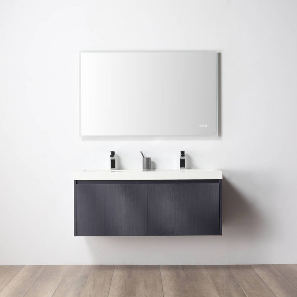 Blossom 028 48D 26 A Blossom 48 Floating Bathroom Vanity with Double Sink - Night Blue 028 48D 26 A