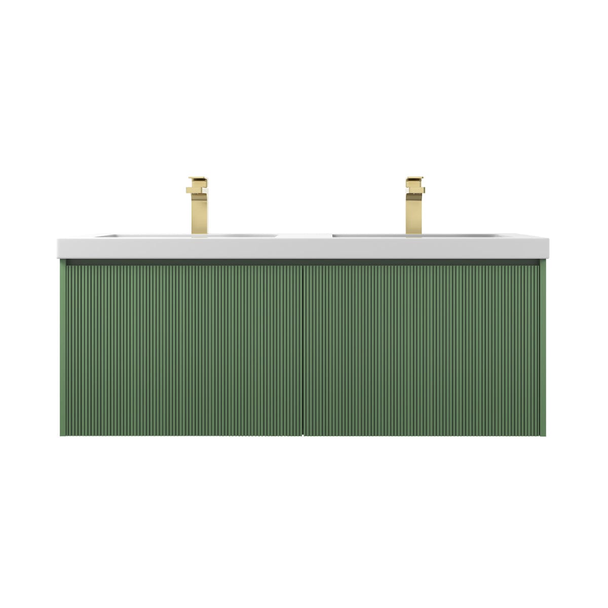 Blossom 028 48D 27 A Blossom 48" Floating Bathroom Vanity with Double Sink - Aventurine Green 028 48D 27 A