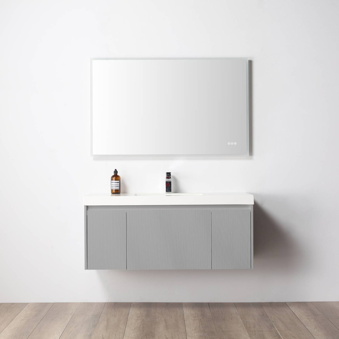 Blossom 028 48S 15 A Blossom 48" Floating Bathroom Vanity with Single Sink - Light Gray 028 48S 15 A