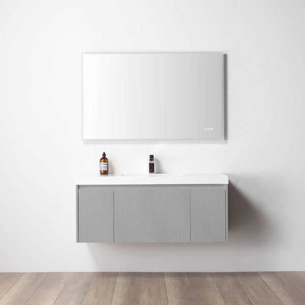 Blossom 028 48S 15 A Blossom 48 Floating Bathroom Vanity with Single Sink - Light Gray 028 48S 15 A