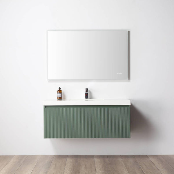 Blossom 028 48S 27 A Blossom 48 Floating Bathroom Vanity with Single Sink - Aventurine Green 028 48S 27 A