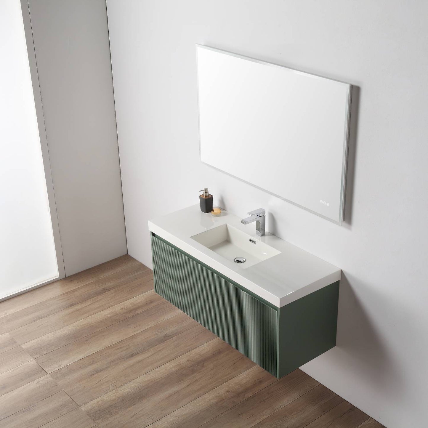 Blossom 028 48S 27 A Blossom 48" Floating Bathroom Vanity with Single Sink - Aventurine Green 028 48S 27 A