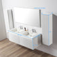 Blossom 028 60 01 A 2SC Blossom 60" Floating Bathroom Vanity with Sink & 2 Side Cabinets - Matte White 028 60 01 A 2SC