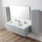 Blossom 028 60 15 A 2SC Blossom 60" Floating Bathroom Vanity with Sink & 2 Side Cabinets - Light Gray 028 60 15 A 2SC