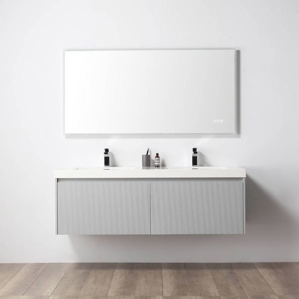 Blossom 028 60 15 A Blossom 60 Floating Bathroom Vanity with Sink - Light Gray 028 60 15 A