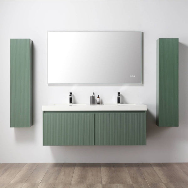 Blossom 028 60 27 A 2SC Blossom 60 Floating Bathroom Vanity with Sink & 2 Side Cabinets - Aventurine Green 028 60 27 A 2SC