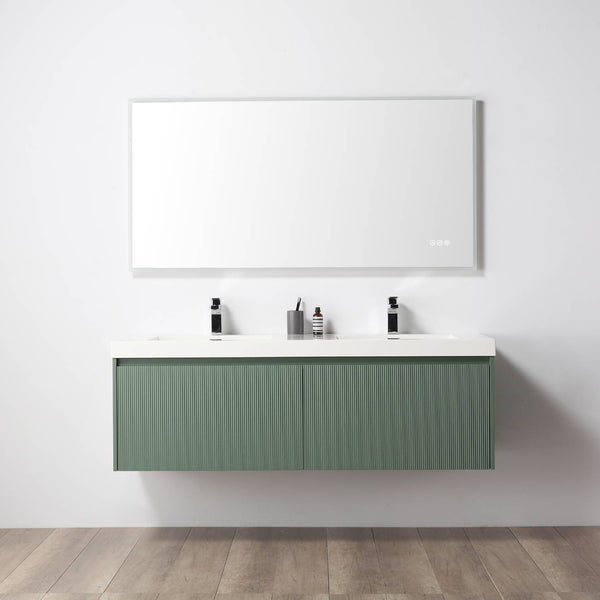 Blossom 028 60 27 A Blossom 60 Floating Bathroom Vanity with Sink - Aventurine Green 028 60 27 A