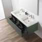 Blossom 028 60 27 A Blossom 60" Floating Bathroom Vanity with Sink - Aventurine Green 028 60 27 A