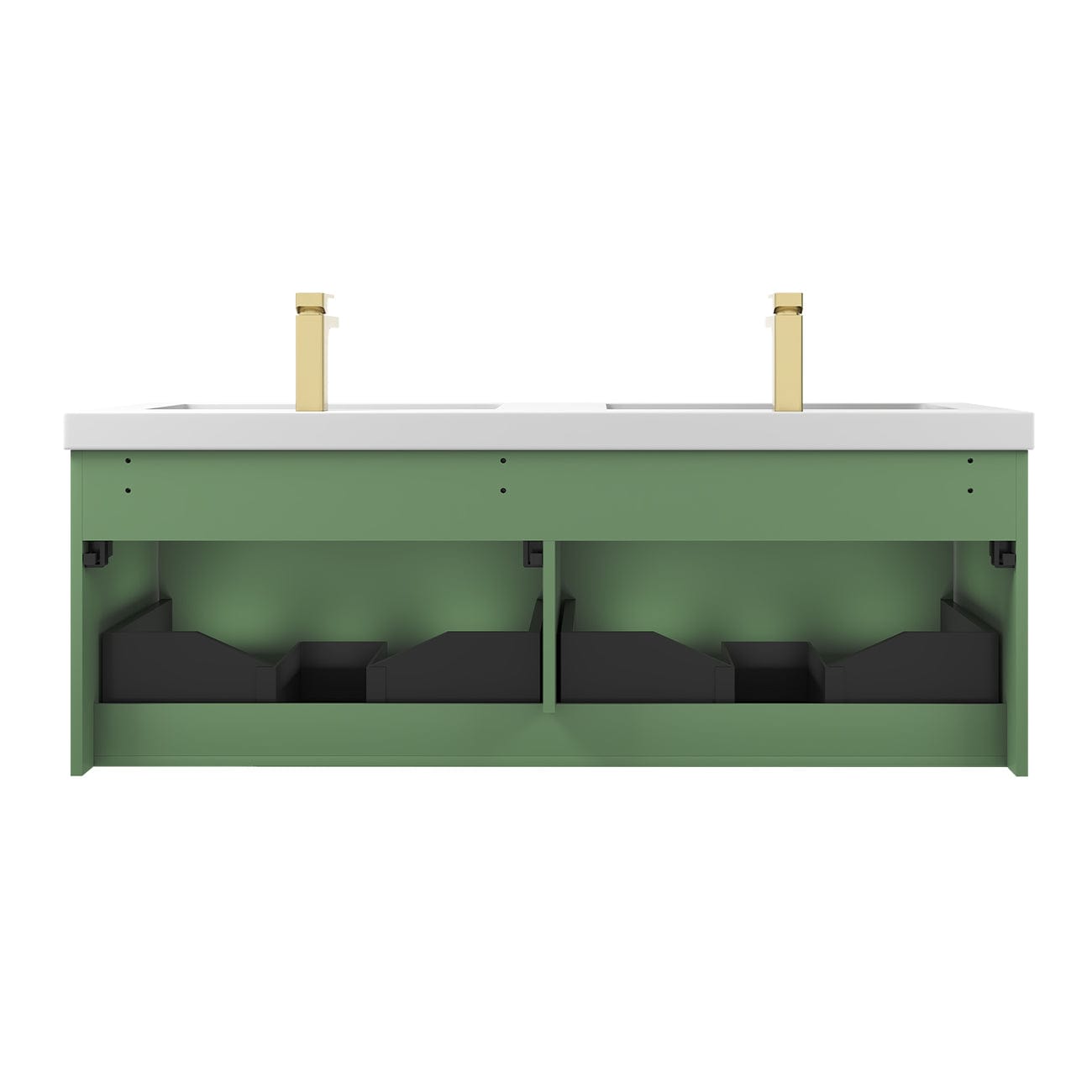 Blossom 028 60 27 A Blossom 60" Floating Bathroom Vanity with Sink - Aventurine Green 028 60 27 A