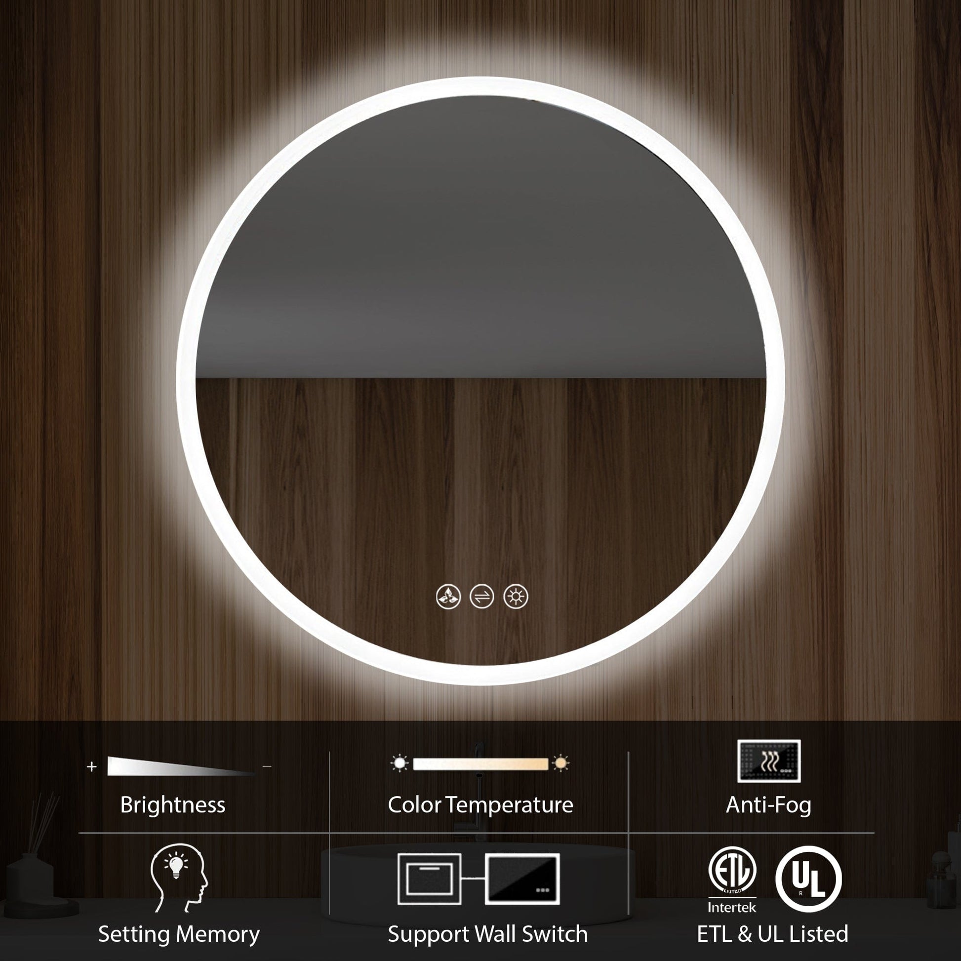 Blossom LED M3 R32 Blossom Orion - 32" Round LED Mirror Frosted Side LED M3 R32