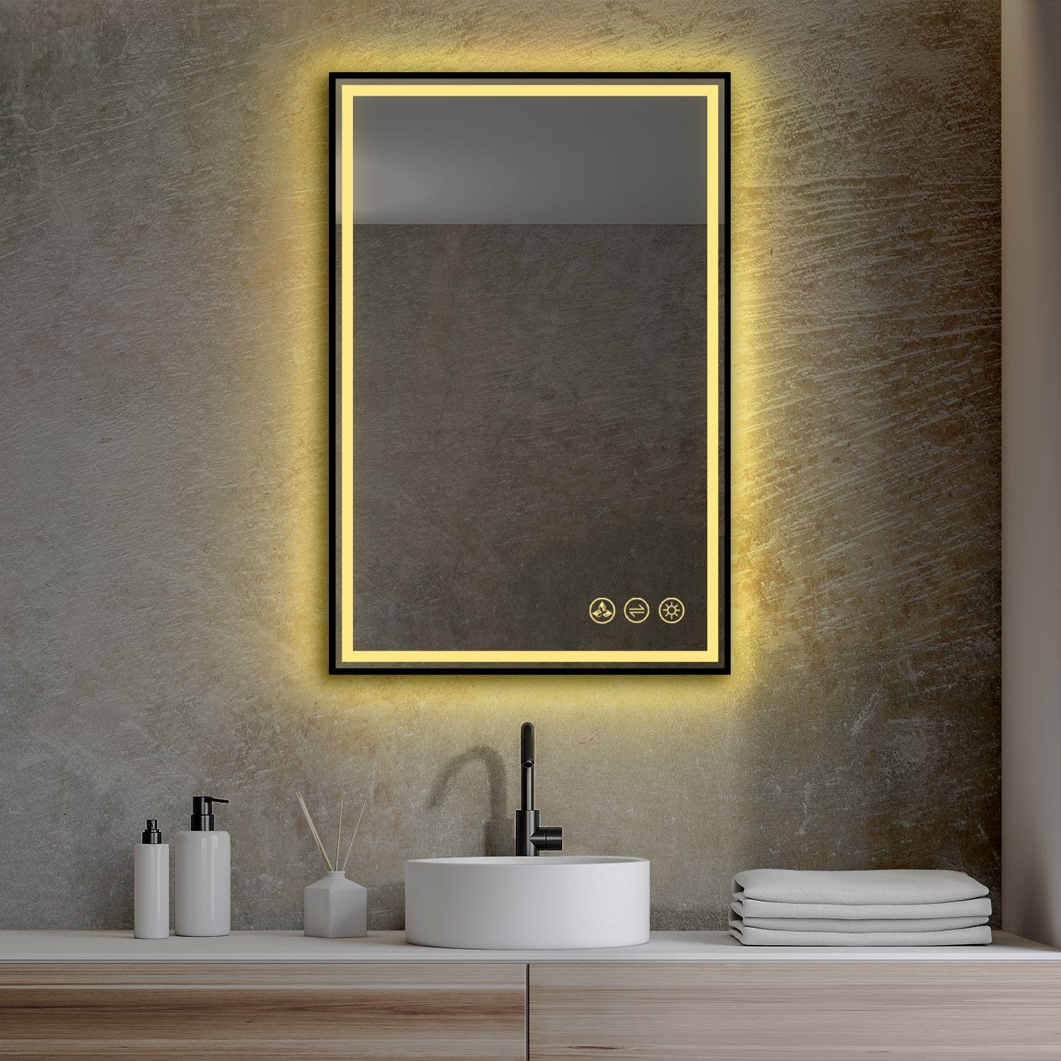 Blossom LED M4 2436 MB Blossom Stellar - 24" LED Mirror Matte Black Frame LED M4 2436 MB