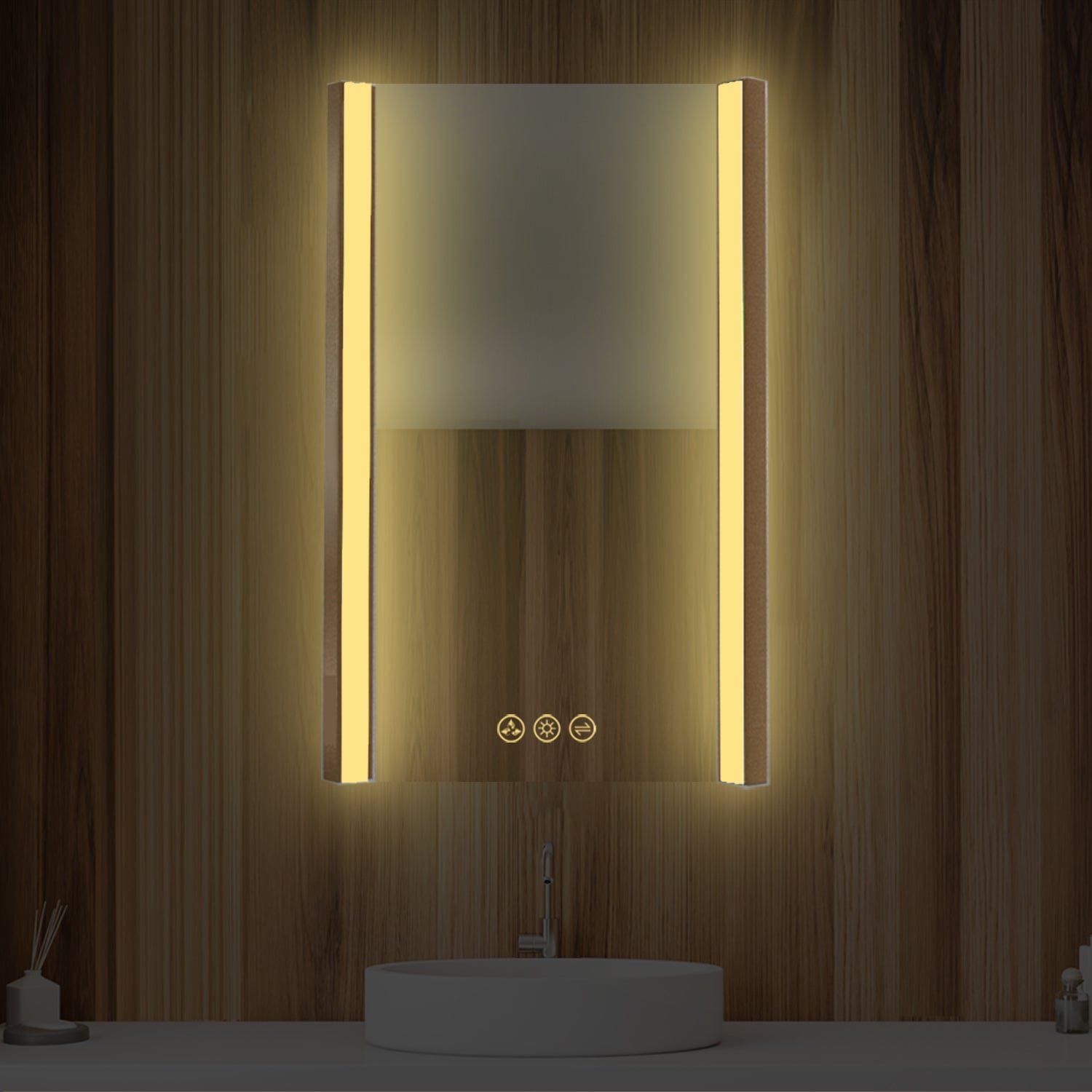 Blossom LED M5 2032 BG Blossom Binary 20″ LED Mirror - Brushed Gold LED M5 2032 BG