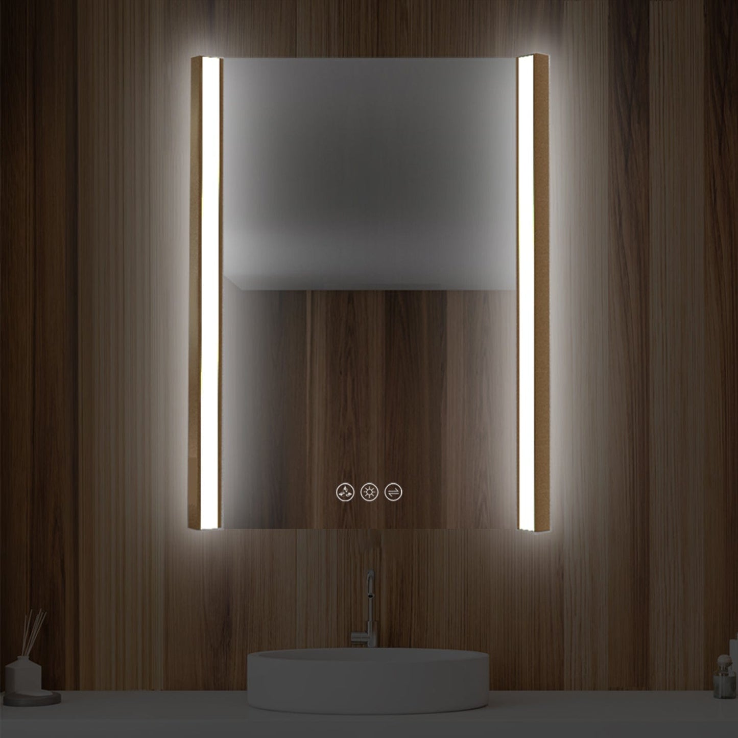 Blossom LED M5 2432 BG Blossom Binary 24″ LED Mirror - Brushed Gold LED M5 2432 BG